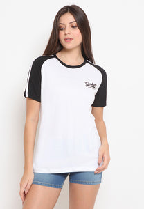 Raglan Stripe White